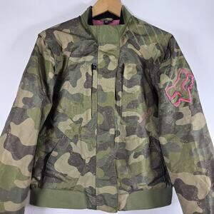 Fox Racing Dakota Jacket Womens Medium Camo Convertible Sleeve Moto Riding Coat